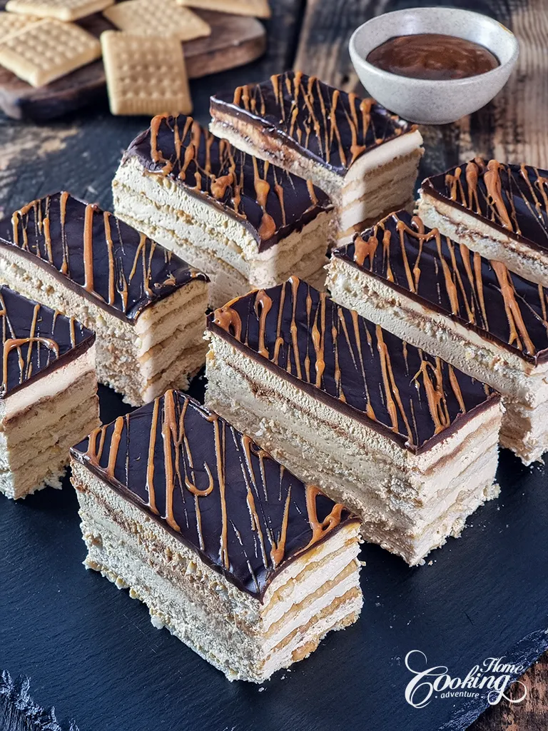 No-Bake Caramel Biscuit Cake – Easy Caramel Dessert